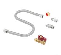 Feeshoppher Vanne à boisseau sphérique en laiton 1,27 cm NPT femelle avec poignée d'ouverture rapide à 90° pour conduites de gaz propane LP, appareils de chauffage, rouge (B)