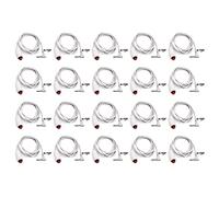Fegtrty Lot de 20 câbles d'appel d'infirmière 6,35 mm avec interrupteur à bouton-poussoir