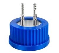 Fegtrtyoa Bouchon de Bouteille de Sécurité GL45 de Grande Taille pour Utilisation en Laboratoire, en Acier Inoxydable 304, Autoclavable, 2 Ports