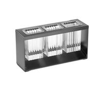 Fegtrtyoa Égouttoir à couverts, boîte de rangement séparée pour fourchette, , noir