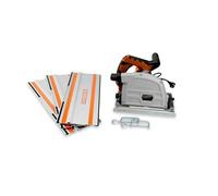Feider - Scie Plongeante/Circulaire/sur Rail 3-en-1, 1400W, 165mm - Lames 48 Dents TCT - Outillage Électroportatif - Livrée avec 1 Guide Latéral, 2 Serre-Joints et 3 Rails de Guidage 50cm - FS1612-1