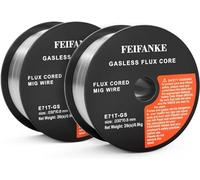 FEIFANKE Fil Fourré Sans Gaz 0.8MM, 2KG- E71T-GS General Purpose MIG MAG Welding Wire Reel D100 for Welding Machines, 2 Boîte
