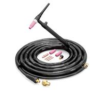 FEIFANKE WP-17V Argon Torche TIG Ensemble De Flexibles 10-50mm² Raccord 3.0M Etui Cuir Ensemble De Flexibles avec Accessoires Compatible avec Les Postes à Souder ARC140 MIG135