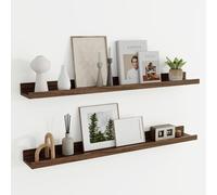Feihorrm Bilderleiste für Bilderrahmen und Bücher 2er Set, Lang Schweberegal aus MDF Holz, Regalbrett Wandboard für Küche, Wohnzimmer, Schlafzimmer & Arbeitszimmer
