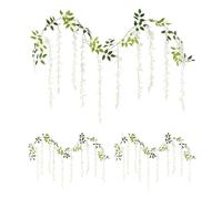 FEIHS 3 Pièces Artificielle Fleurs Guirlandes de Wisteria,pour décorations | Plastique,résistant et durable,formes variées,1,7 m,convient à toutes sortes de décorations d'intérieur et d'extérieur
