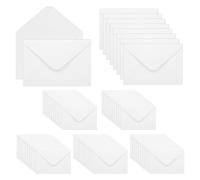 FEIHS 60 Pièces Enveloppes Blanc, Enveloppe Kraft, Enveloppe Cadeau, Mini Enveloppes, Sans Fenêtre, pour Cartes de Vœux, Invitations, Mariage (Carte et Colle Non Incluses, 15.5 x 10.5cm)