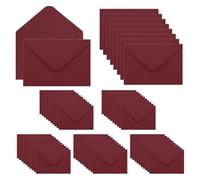FEIHS 60 Pièces Enveloppes Bordeaux, Enveloppe Kraft, Enveloppe Cadeau, Mini Enveloppes, Sans Fenêtre, pour Cartes de Vœux, Invitations, Mariage (Carte et Colle Non Incluses, 15.5 x 10.5cm)