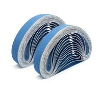 FEIHU 20 pièces Bandes abrasives au corindon de zirconium 30x533 mm. Pour ponceuse à bande,polissage métal,bois. Grain 120