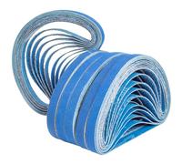 FEIHU 30 pièces Bandes abrasives corindon zirconium 10 x 330 mm grain 40 | pour ponceuse Proxxon le ponçage du métal, du bois, le dérouillage