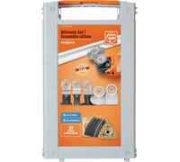 FEIN Starlock PLUS Ultimate Set, 23 accessoires professionnels pour scier, poncer, couper, gratter, tronçonner et râper. Emmanchement Starlock Plus.