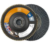 FEIN Disque à Lamelles 125 mm, Grain 80 I 10 disque à Lamelles pour meuleuse d'angle I Utilisation Universelle pour l’acier et l’Acier Inoxydable I Idéal pour le Traitement d’arêtes