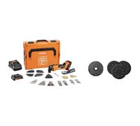 Fein AMM 500 PLUS CE-Set 71293868000 Outil multifonction sans fil + 2 batteries, + chargeur, + accessoires, + mallette 18 V 2 Ah
