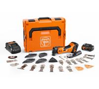 Fein AMM700 Multimaster Max Top 18V Li-ion Accu Multitool Set (2x 4.0Ah) In L-Boxx Incl. 60-piece Accessory Set