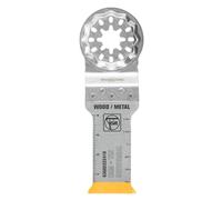 FEIN Lame de scie E-Cut universelle bimétallique avec une longue durée de vie, pour coupes profondes, 5 Pce., Largeur 28 mm, Longueur 55 mm, Porte-outil Starlock, avec revêtement en titane