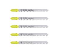 FEIN Lame de scie sauteuse F-IRON Jig 26 AS pour bois CV 75 T4 SW SC. Pour Bois, bois tendre, bois de construction, plans de travail de cuisine, contreplaqué, multiplex, panneaux lattés, MDF.VE=5 pcs.