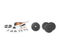 Fein Multimaster mm 500 plus top fein - 72296761000 & Set de ponçage Ø 115 mm, Porte-outil StarlockPlus, modèle perforé, fixation autoagrippante