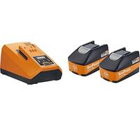 FEIN Set de démarrage batteries HighPower avec 2 batteries lithium-ion HighPower avec chargeur rapide ALG 80 BC,courant de charge élevé de 8 A, Tension 18 V, Capacité 5.2 Ah