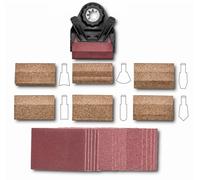 Fein Set de profils de ponçage Starlock FEIN - 63810031010 | 63810031010 Kit d'outils multifonctions avec support, 6 inserts profilés et 15 feuilles abrasives