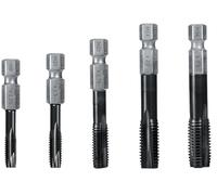 FEIN Set de Tarauds VARIO pour Trous de Passage, 5 pièces: 1 x M8, M10, M12, M14, M16 x 2,0 mm, les Outils d’insertion ont une Usure et un Frottement Faibles, Accessoire de Taraudage