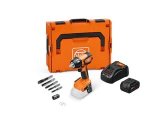 FEIN Visseuse à chocs sans fil ASCD 18-300 W2 AS SET TT jusqu’à 290 Nm | Adaptateur VARIO 1/2" inclus, set de tarauds 5 pièces VARIO FEIN pour taraudages débouchants1 batterie 18V 5Ah, 1 chargeur