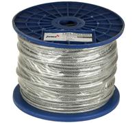 FEINZ Câble en acier gainé PVC, 5 mm², rouleau de 150 m | , câble galvanisé selon DIN 3052, fil de tension protégé contre la corrosion, résistance à la traction jusqu'à 958 kg