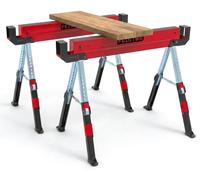 FEISTOS Forta Plus Duo : lot de 2 tréteaux de travail métalliques à hauteur réglable