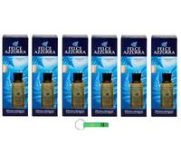 Felce Azzurra Lot de 6 désodorisants avec bâtonnets Classico - Diffusore a Bastoncini - Parfum classique 120 ml + porte-clés Beni Culinari