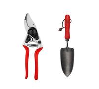 FELCO 14 Sécateur Compact Professionnel Bypass 18 mm pour Petites Mains avec Plantoir à Main FELCO 401 en Acier au Bore pour Plantation