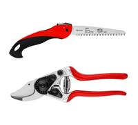 FELCO 14 Sécateur Compact Professionnel Bypass 18 mm pour Petites Mains avec Scie Pliante FELCO 600 pour Taille Délicate
