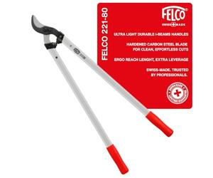 FELCO 201-80 Sécateur à deux mains avec une longueur totale de 80 cm, tête de coupe tirante