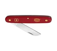 FELCO 3.90 50 Couteau à greffer et à couper (lame de 57 mm, couteau pour greffes et boutures, manche en nylon rouge)