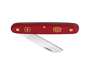 FELCO 3.90 50 Couteau à greffer et à couper (lame de 57 mm, couteau pour greffes et boutures, manche en nylon rouge)