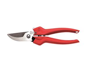 FELCO 300 Ciseaux de lecture (coupe ø 10 mm, longueur 190 mm, ciseaux de récolte, tête de coupe incurvée en acier inoxydable, coupe précise, sécateurs), Argent/Rouge