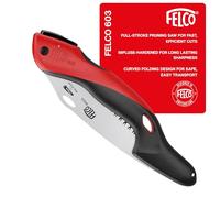 Felco Scie pliante 603 – lame courbe 200 mm, poignée soft touch, coupe 100 mm – Quantité 1