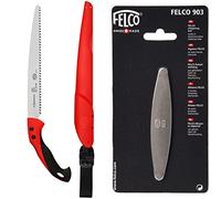 FELCO 611 Scie (Longueur de la Lame de scie 33 cm, Coupe de la Branche ø 100 mm, Longueur 500 mm) & 903 Pierre à aiguiser avec revêtement en Diamant (Tous Les Outils de Coupe, Longueur 100 mm)