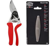 FELCO 7 Sécateur avec poignée roulante (coupe ø 25 mm, longueur 210 mm) & 903 Pierre à aiguiser avec revêtement en diamant (tous les outils de coupe, y compris : sécateurs, élagueurs, longueur 100 mm)