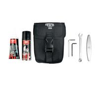 FELCO 930 Kit d'entretien pour sécateur - Kit d'entretien et de Nettoyage Complet avec Graisse, Spray, Lime t Sac - pour Entretien, affûtage et réglage des Ciseaux FELCO Suisse