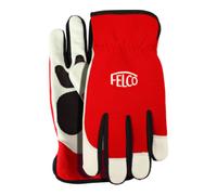 FELCO Gants de travail, rouge et blanc, en cuir de vachette, taille M Felco Quantité:1