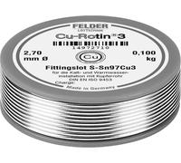 Felder Cu-Rotin® 3 Étain à souder sans plomb bobine Sn97Cu3 0.100 kg 2.7 mm
