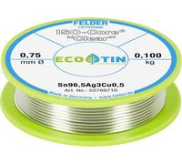 Felder ISO-Core \ Clear\ SAC305 Étain à souder bobine Sn96,5Ag3Cu0,5 0.100 kg 0.75 mm