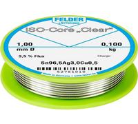 Felder ISO-Core Clear SAC305 Étain à souder bobine Sn96,5Ag3Cu0,5 0.100 kg 1 mm