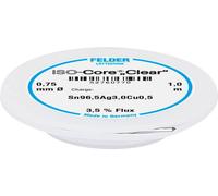Felder ISO-Core \ Clear\ SAC305 Étain à souder bobine Sn96,5Ag3Cu0,5 0.75 mm