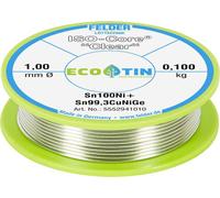 Felder ISO-Core \ Clear\ Sn100Ni+ Étain à souder bobine Sn99,25Cu0,7Ni0,05 0.100 kg 1 mm