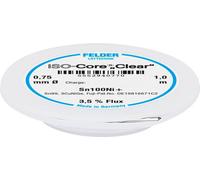 Felder ISO-Core \ Clear\ Sn100Ni+ Étain à souder sans plomb bobine Sn99,25Cu0,7Ni0,05 0.75 mm