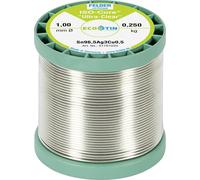 Felder ISO-Core \ Ultra Clear\ SAC305 Étain à souder bobine Sn96,5Ag3Cu0,5 0.250 kg 1 mm