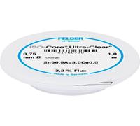 Felder ISO-Core \ Ultra Clear\ SAC305 Étain à souder bobine Sn96,5Ag3Cu0,5 0.75 mm