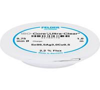 Felder ISO-Core \ Ultra Clear\ SAC305 Étain à souder bobine Sn96,5Ag3Cu0,5 0.75 mm