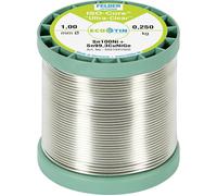 Felder Löttechnik ISO-Core Ultra-Clear Sn100Ni+ Étain à souder sans plomb bobine Sn99,25Cu0,7Ni0,05 0.250 kg 1 mm G