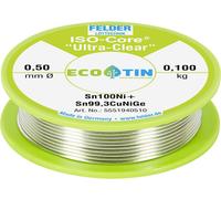 Felder ISO-Core \ Ultra-Clear\ Sn100Ni+ Étain à souder sans plomb bobine Sn99,3CuNiG 0.100 kg 0.5 mm