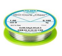 Felder ISO-Core \ Clear\ SAC305 Étain à souder bobine Sn96,5Ag3Cu0,5 0.100 kg 1 mm